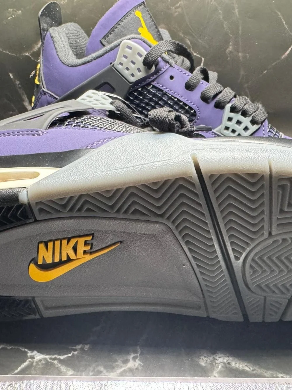 Jordan Purple and Black Sneakers